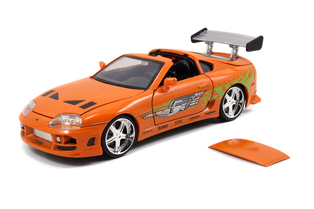 Jada Diecast Metal 1:24 Fast and Furious 1995 Toyota Supra Orange