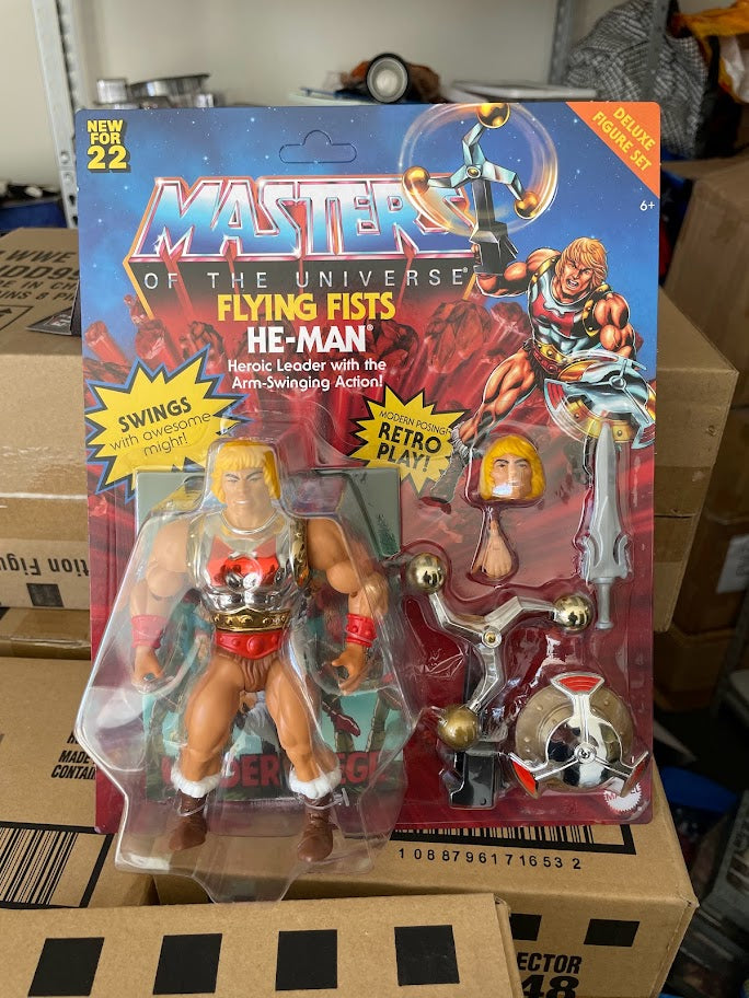 MOTU Masters of the Universe Deluxe Flying Fists Heman He-man