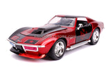 Jada Diecast Metal Hollywood Rides 1:24 1969 CORVETTE STINGRAY W/HARLEY QUINN