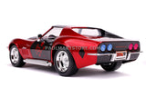 Jada Diecast Metal Hollywood Rides 1:24 1969 CORVETTE STINGRAY W/HARLEY QUINN