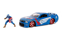 Jada Diecast Metal Hollywood Rides 1:24 2006 FORD MUSTANG GT W/ CAPTAIN AMERICA