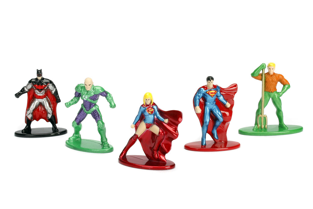 Jada Nano Figures DC Wave 1- 5 Pack B- Superman Aquaman Batman Supergirl Lex Luthor