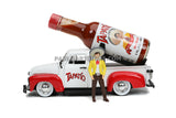 Jada 1/24 Hollywood Rides Tapatio Charro Man 1953 Chevy Pickup Glossy White Red